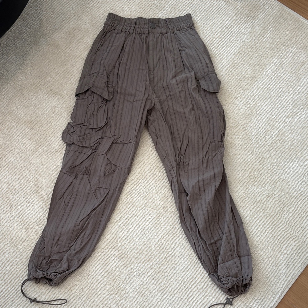 Striped Gray Cargo Pants